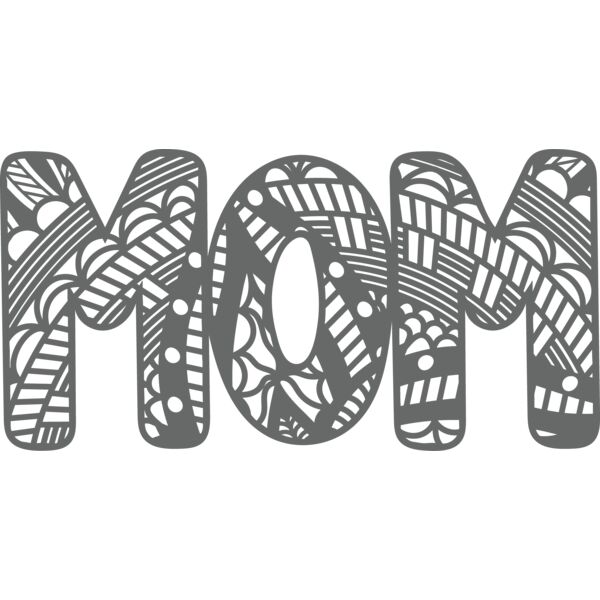 Mom Mandala Zentangle Design Thumbnail