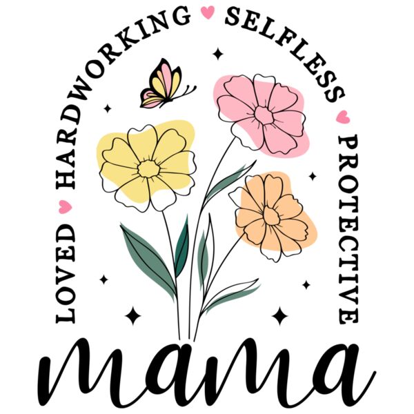 Mama Boho Flowers Mama  Mothers Day PNG Thumbnail