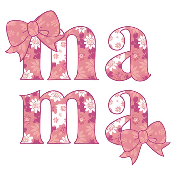 Pink Floral Coquette Bow Mama Thumbnail